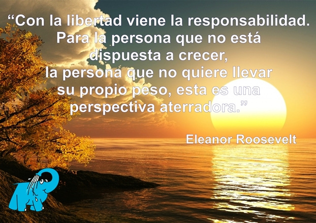 Una Enseñanza de Eleanor Roosevelt en la Frase del Día del Elefante Azul de Avilés